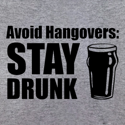Avoid Hangovers : Stay Drunk t shirt
